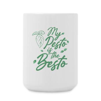 Pesto ist das Beste - Große Tasse 440 ml - Weiß - Vorne