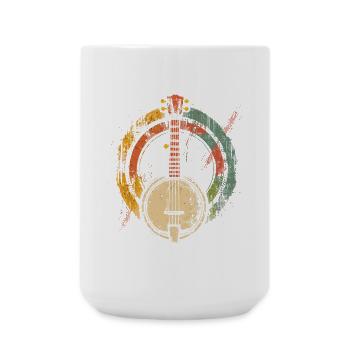 90s Banjo - Large Mug 440 ml - white - Front