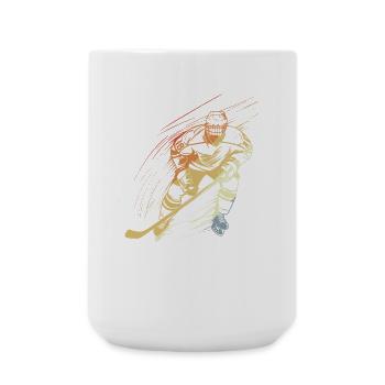 Eishockeyspieler Vintage Look - Große Tasse 440 ml - Weiß - Vorne