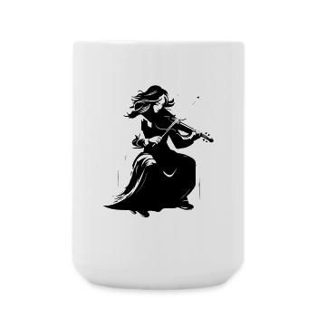 Geigerin - Große Tasse 440 ml - Weiß - Vorne