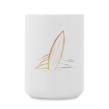 Surfboard - Large Mug 440 ml - white - Front