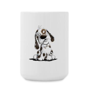 Nope Dog Saying Statement Grumpy - Large Mug 440 ml - white - Front