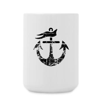 Zeichnung Anker - Große Tasse 440 ml - Weiß - Vorne