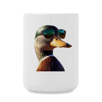 Duck, Mallard, Duckling, Duckling, , Duck - Large Mug 440 ml - white - Front