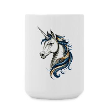 Licorne Cavalier Poney Ferme Chevaux Équitation Licornes - Grande tasse 440 ml - blanc - Devant