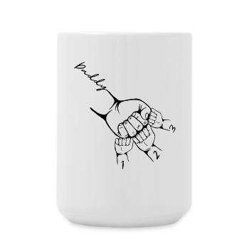 new born Daddy and Child New Dad - Large Mug 440 ml - white - Front