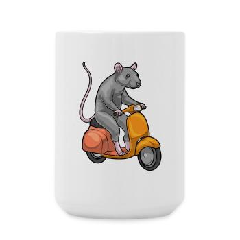 Trottinette Rat - Grande tasse 440 ml - blanc - Devant