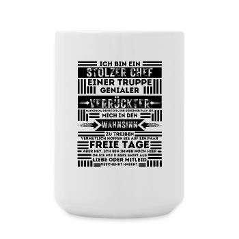 STOLZER CHEF VON VERDAMMT TOLLEN MITARBEITERN - Große Tasse 440 ml - Weiß - Vorne
