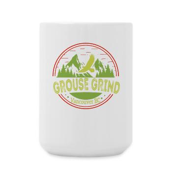 Grouse Grind Vancouver BC Canada Sentier de randonnée Moun - Grande tasse 440 ml - blanc - Devant