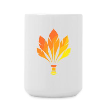 Badminton - Large Mug 440 ml - white - Front