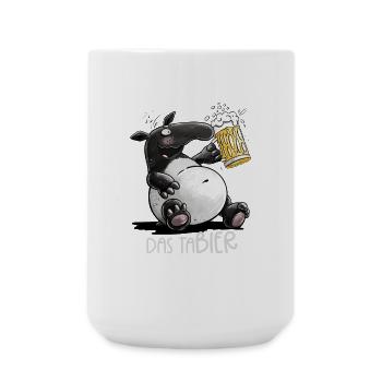 Tapir Trinkt Bier Tabier Wortspiel - Große Tasse 440 ml - Weiß - Vorne