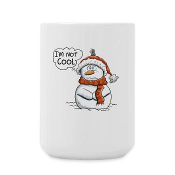 Not Cool Nö Schneemann I Winter Weihnachten - Große Tasse 440 ml - Weiß - Vorne