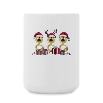 Sousaphone Christmas Orchestra Brass Band - Large Mug 440 ml - white - Front