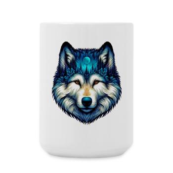 Wolf - Large Mug 440 ml - white - Front