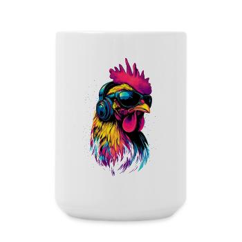 Poulet Poulet Poule Ferme Fermier Poulets mignons - Grande tasse 440 ml - blanc - Devant