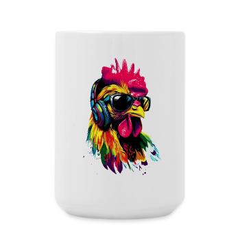 Poulet Poulet Poule Ferme Fermier Poulets mignons - Grande tasse 440 ml - blanc - Devant
