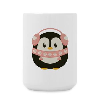 Cute Penguin in Pink - Large Mug 440 ml - white - Front