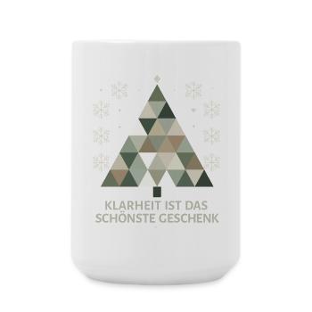 Minimalist Christmas tree: Simple elegance - Large Mug 440 ml - white - Front