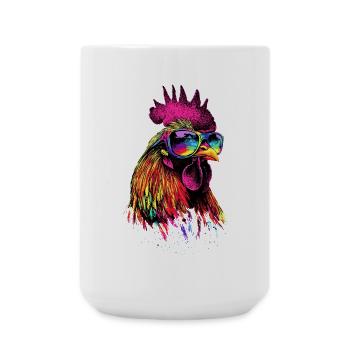 Rooster Chicken Daddy Chicken Coop Dad Farmer Chickens - Large Mug 440 ml - white - Front