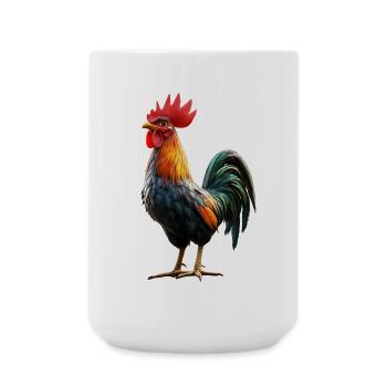 Rooster Chicken Daddy Chicken Coop Dad Farmer Chickens - Large Mug 440 ml - white - Front