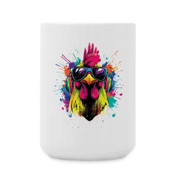 Rooster Chicken Daddy Chicken Coop Dad Farmer Chickens - Large Mug 440 ml - white - Front
