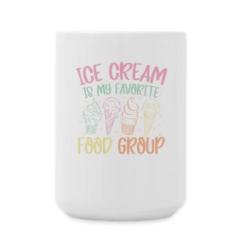 cream is my favorite food - Große Tasse 440 ml - Weiß - Vorne