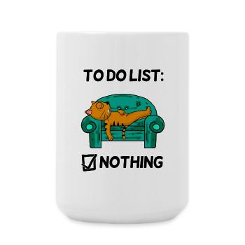 Funny Saying Funny Sayings - Cat - Large Mug 440 ml - white - Front