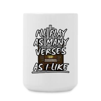 Church Organist Verses Musician Organ Funny - Large Mug 440 ml - white - Front
