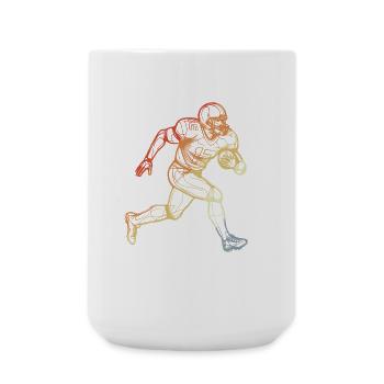 Football américain vintage - Grande tasse 440 ml - blanc - Devant