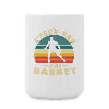 I can't I have Basketball Humor gift - Large Mug 440 ml - white - Front