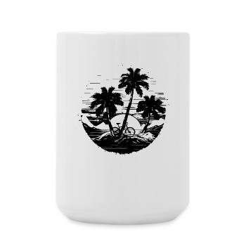 Mountainbiking Illustration - Große Tasse 440 ml - Weiß - Vorne
