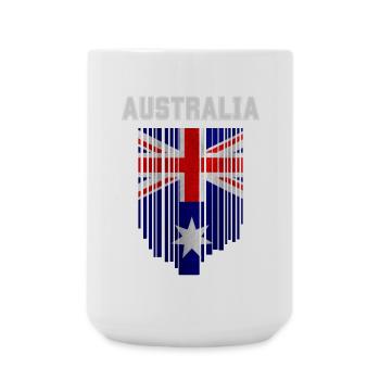 Australische Flagge, Australischer Stolz - Große Tasse 440 ml - Weiß - Vorne