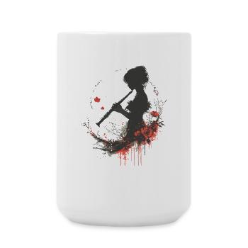 Flûte Girl - Grande tasse 440 ml - blanc - Devant