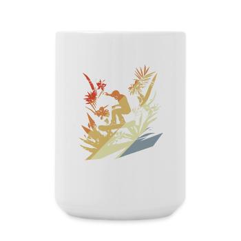 Snowboarding Retro - Large Mug 440 ml - white - Front