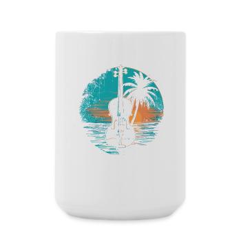 Violine Sonnenuntergang - Große Tasse 440 ml - Weiß - Vorne