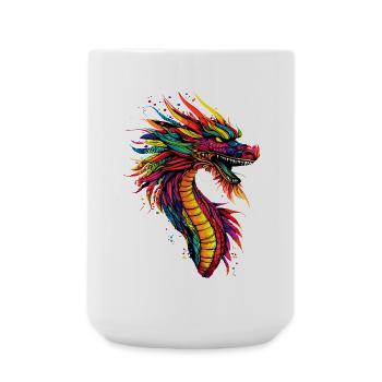 Dragon Créature mythique Dragon Lover Dragon de feu - Grande tasse 440 ml - blanc - Devant