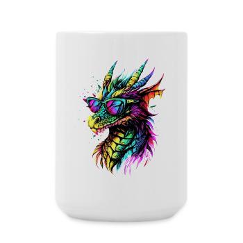 Dragon Créature mythique Dragon Lover Dragon de feu - Grande tasse 440 ml - blanc - Devant