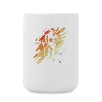 Graphique de marathonien au look vintage - Grande tasse 440 ml - blanc - Devant