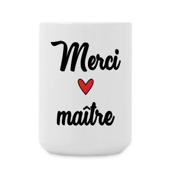 MEISTER. GELIEBTE. VIELEN DANK. DANKE HERRIN - Große Tasse 440 ml - Weiß - Vorne