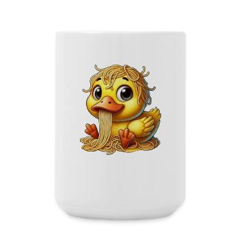 Sweet Duck Spaghetti Spill Italian - Large Mug 440 ml - white - Front