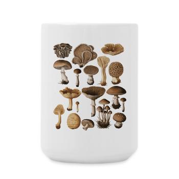 Pilzsammlung Pilzsorte Design - Große Tasse 440 ml - Weiß - Vorne