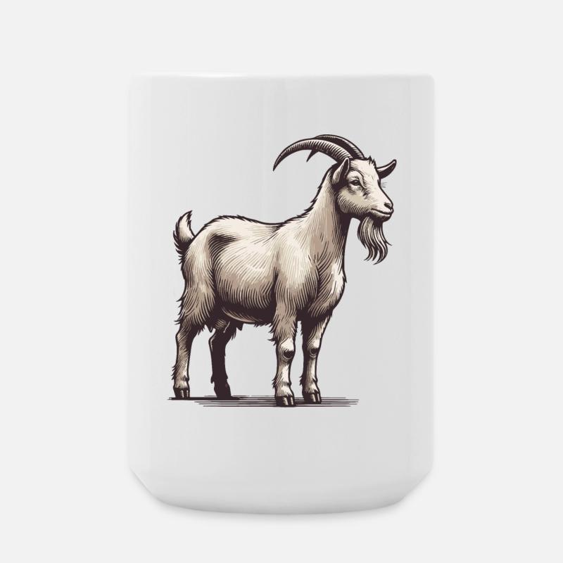 Ziege - Große Tasse 440 ml - Weiß