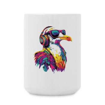 Seagull, Beach, Sea, North Sea, Baltic Sea, Herring Gull, Seagulls - Large Mug 440 ml - white - Front
