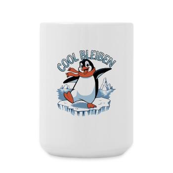 cool bleiben - Große Tasse 440 ml - Weiß - Vorne