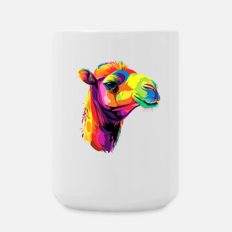Chameau Dromadaire Camel de Bactriane Cadeau Chameaux - Grande tasse 440 ml - blanc