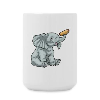 Elefant Hotdog - Große Tasse 440 ml - Weiß - Vorne