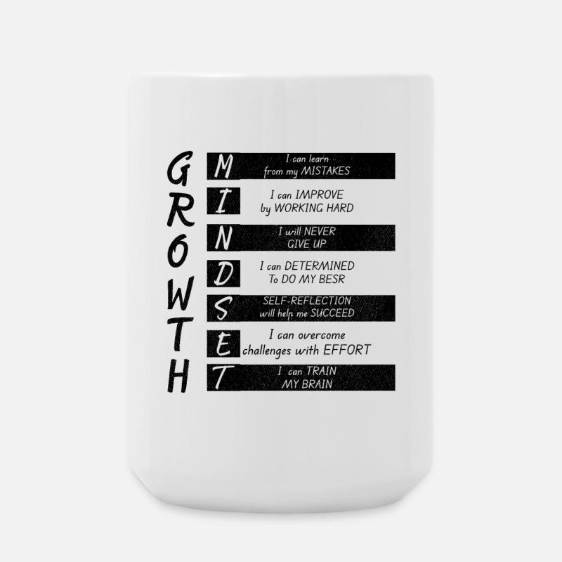 GROWTH MINDEST - Large Mug 440 ml - white