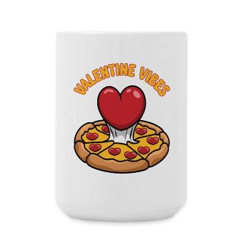 Valentine vibes for lovers on Valentine's Day - Large Mug 440 ml - white - Front