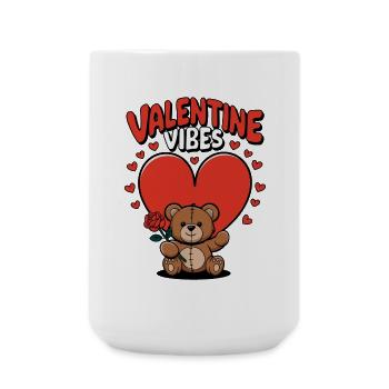 Valentine vibes for lovers on Valentine's Day - Large Mug 440 ml - white - Front