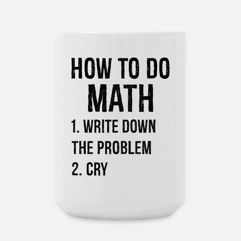 Comment faire des maths - Grande tasse 440 ml - blanc